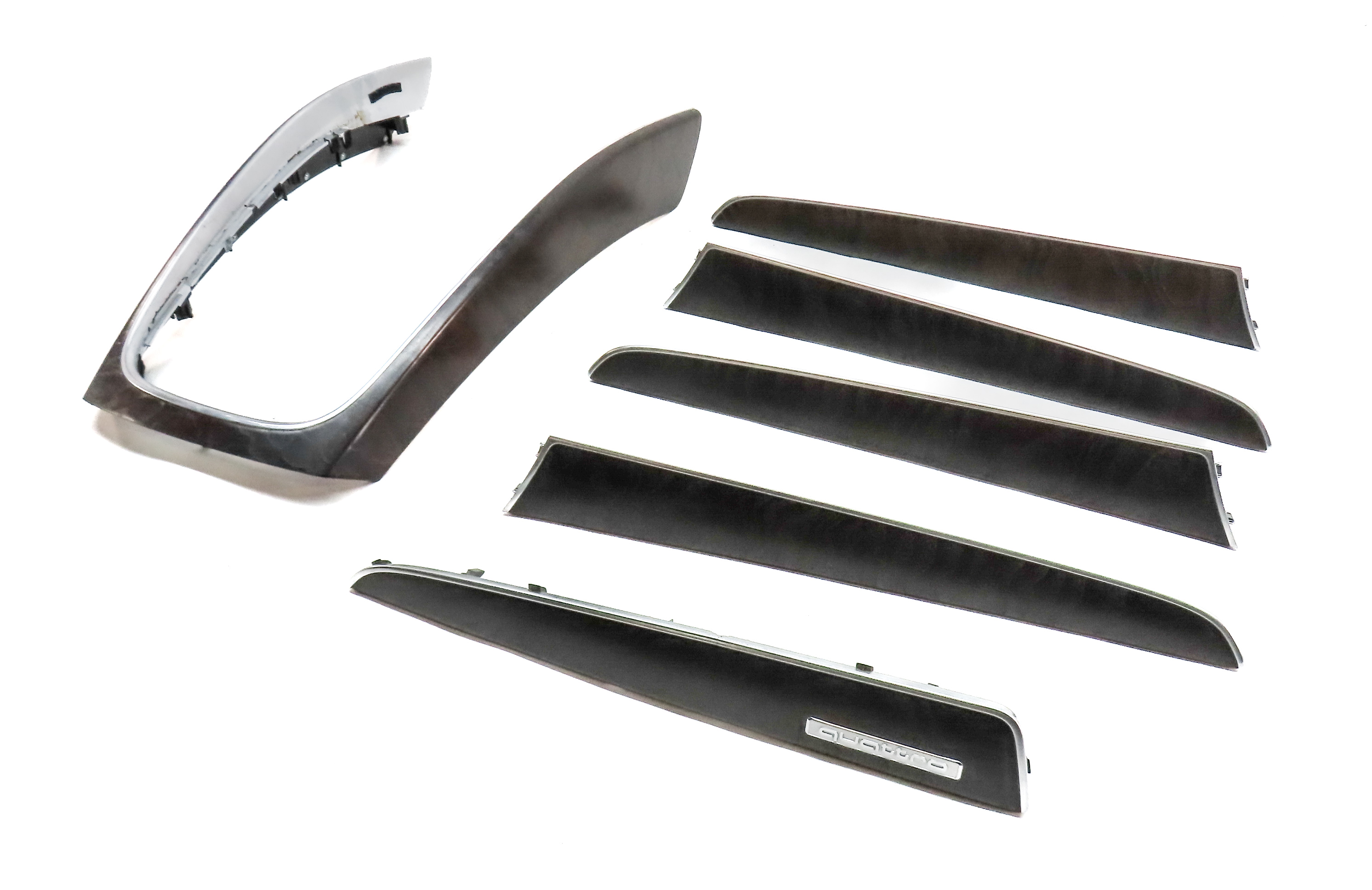 2016 AUDI Q5 (B8 8R) INTERIOR DASH CONSOLE FRONT/REAR DOOR TRIM SET/6 (ASH WOOD) — exact item pictured